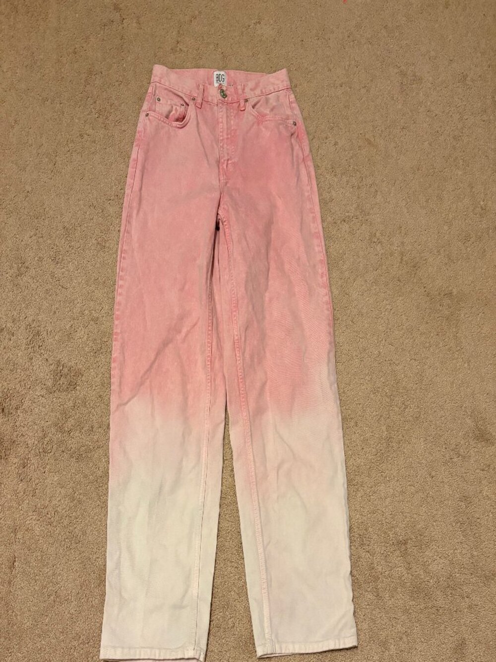 BDG Urban Outfitters High Rise Baggy Pink Ombre Jeans Women's 28 - Picture 2 of 6
